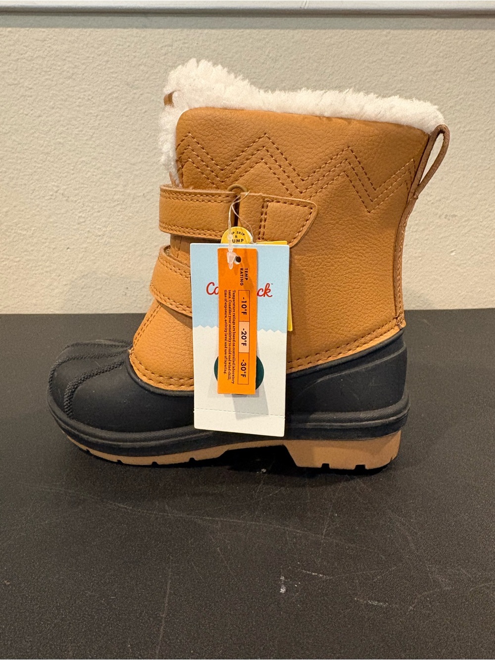 Cat & Jack Toddler Denver Waterproof Winter Snow Boots Tan Cognac Multiple Sizes - Picture 3 of 16